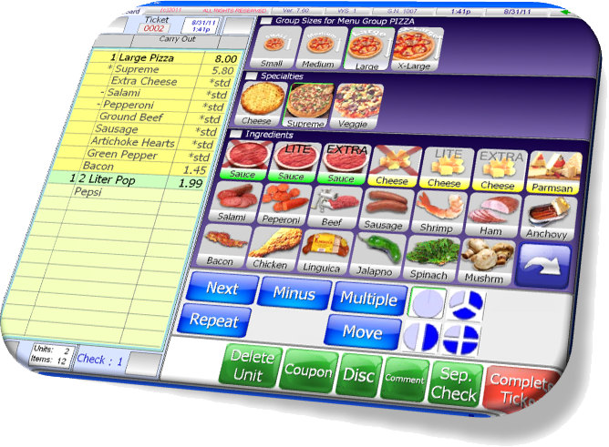 Pizza Shop - Restaurant Management Software - Point of Sale (POS)SP-1 by SelbySoft