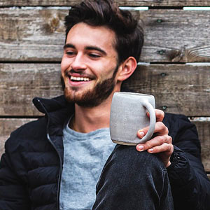 Smiling man with Coffee