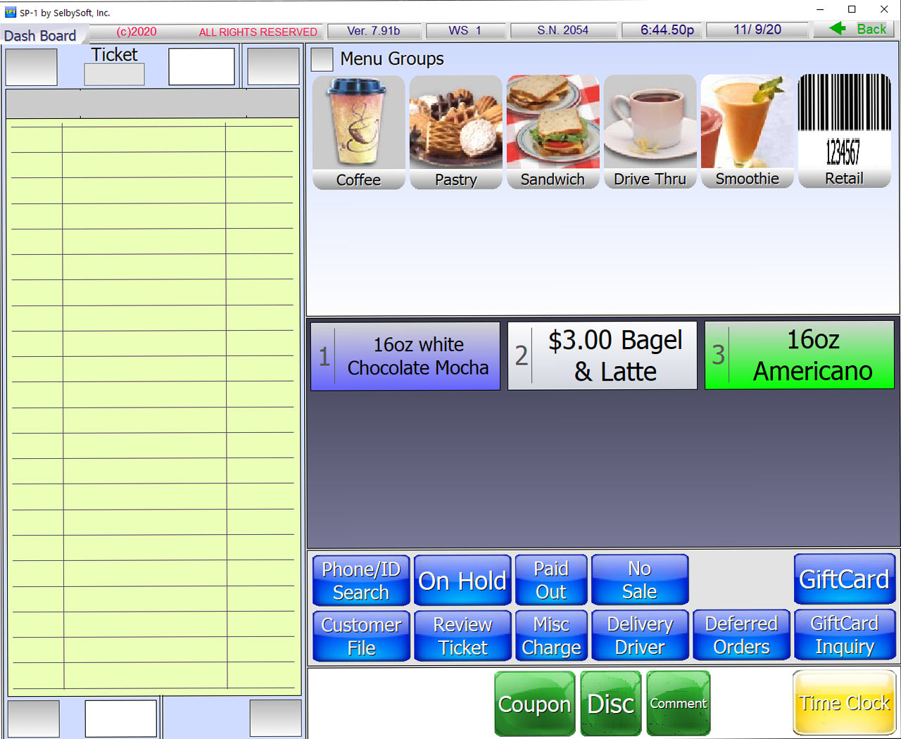 Menu Group in SelbySoft POS