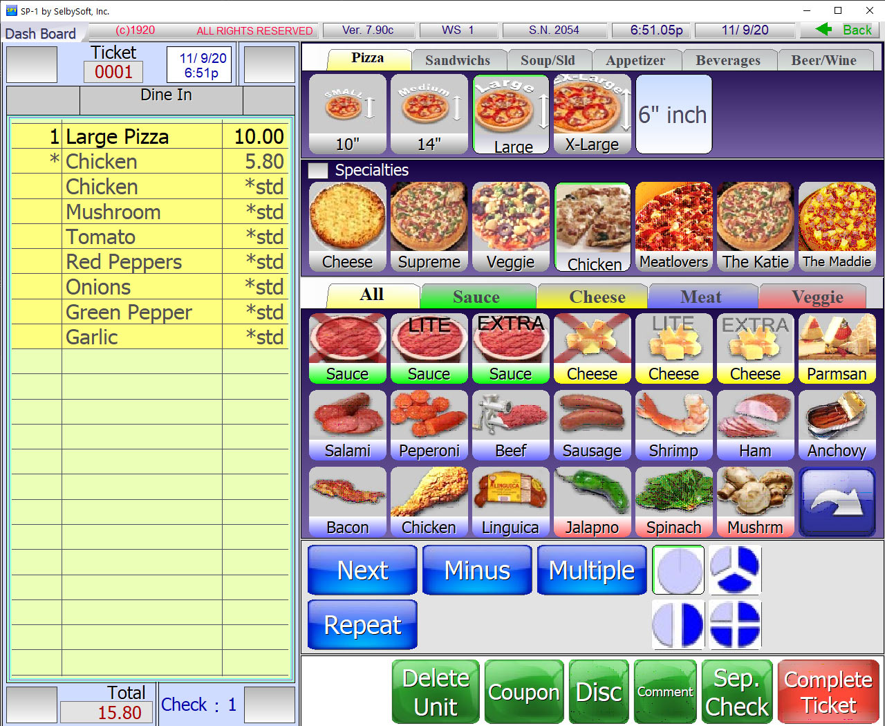 Menu Group in SelbySoft POS