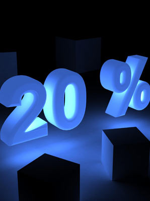 20% discount sign