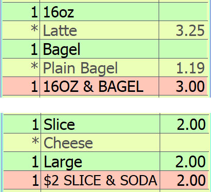 Quick Order ticket in SelbySoft POS