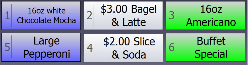 QuickOrder Buttons in SelbySoft POS
